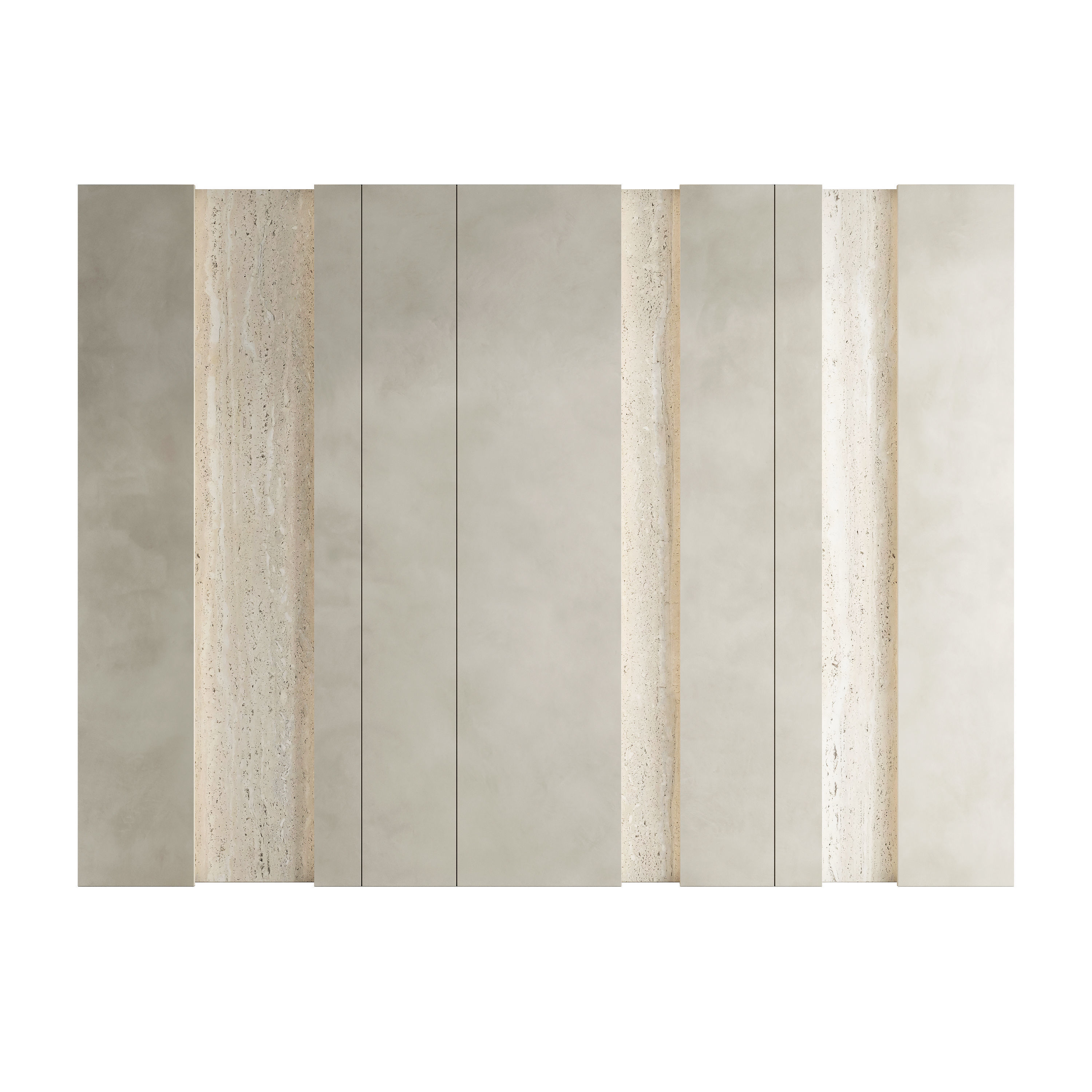 Decorative wall panel set 132 3D model_1