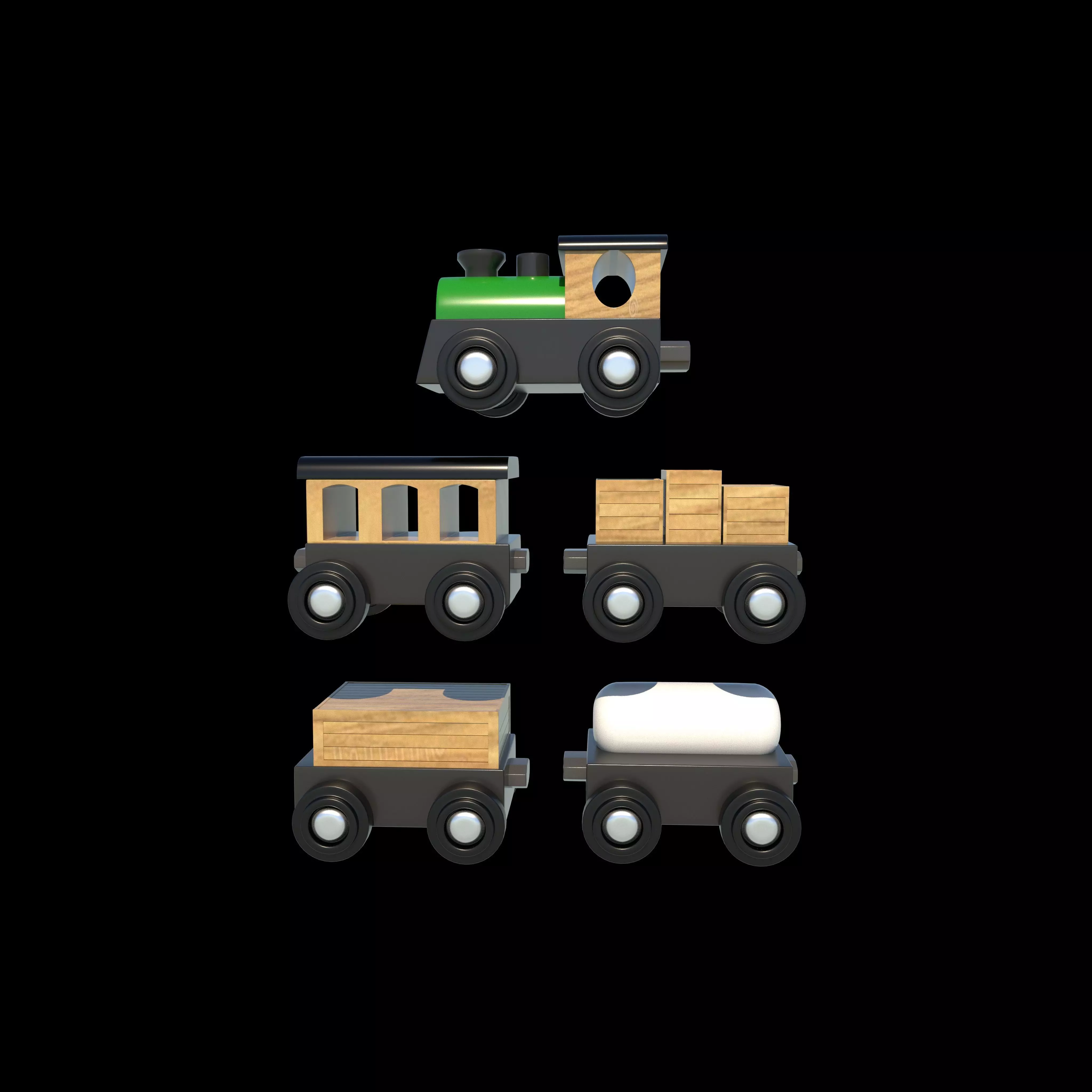 toy train 3D model