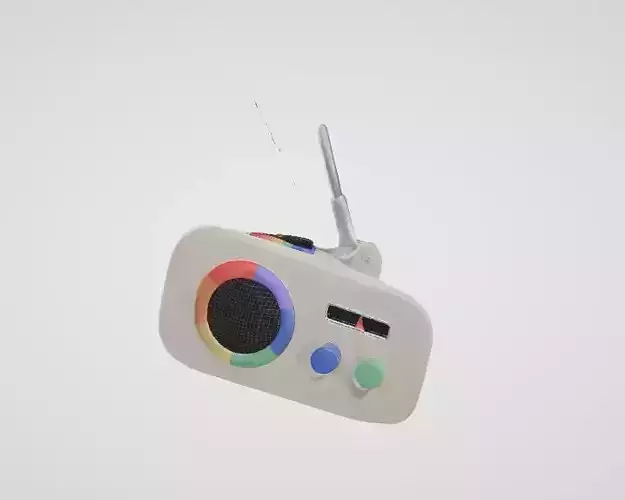 Toy Radio with Bright Colors 3D Asset 3D model