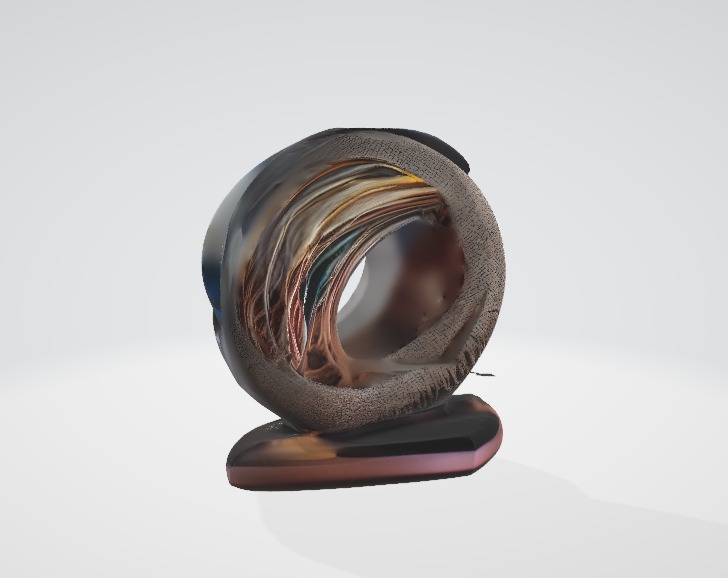 Unique Artistic Sculpture 3D Asset Low-poly 3D model_2