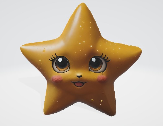 Yellow Star Toy 3D Asset 3D model_1