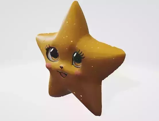 Yellow Star Toy 3D Asset 3D model