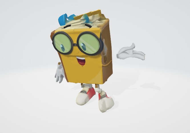 Charming Toy Doll Character 3D Model 3D model_2