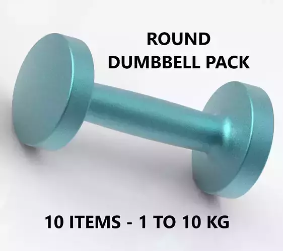 ROUND DUMBBELL PACK 3D print model