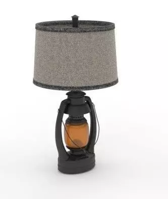 3D Vintage Lantern Lamp Detailed Model for Rendering 3D model_0