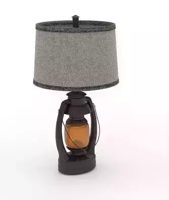 3D Vintage Lantern Lamp Detailed Model for Rendering 