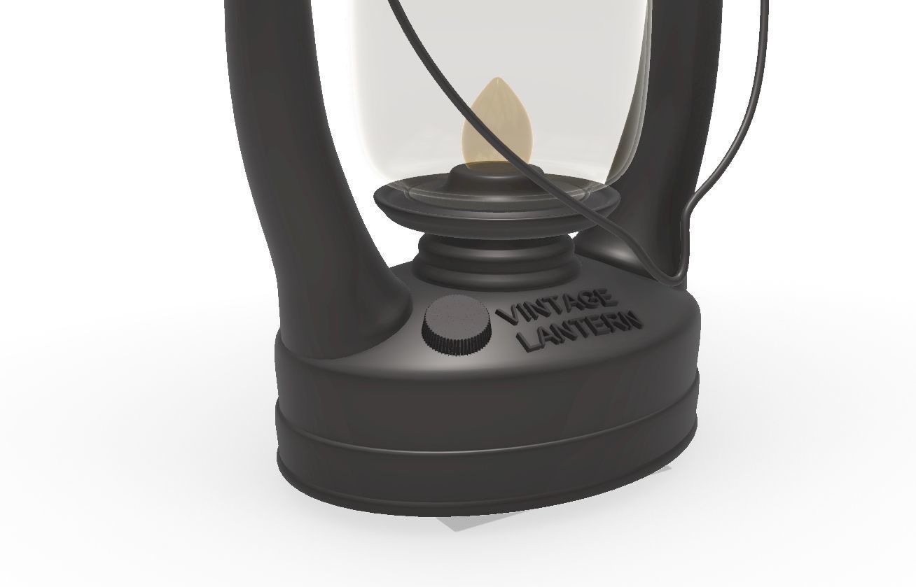 3D Vintage Lantern Lamp Detailed Model for Rendering 3D model_1