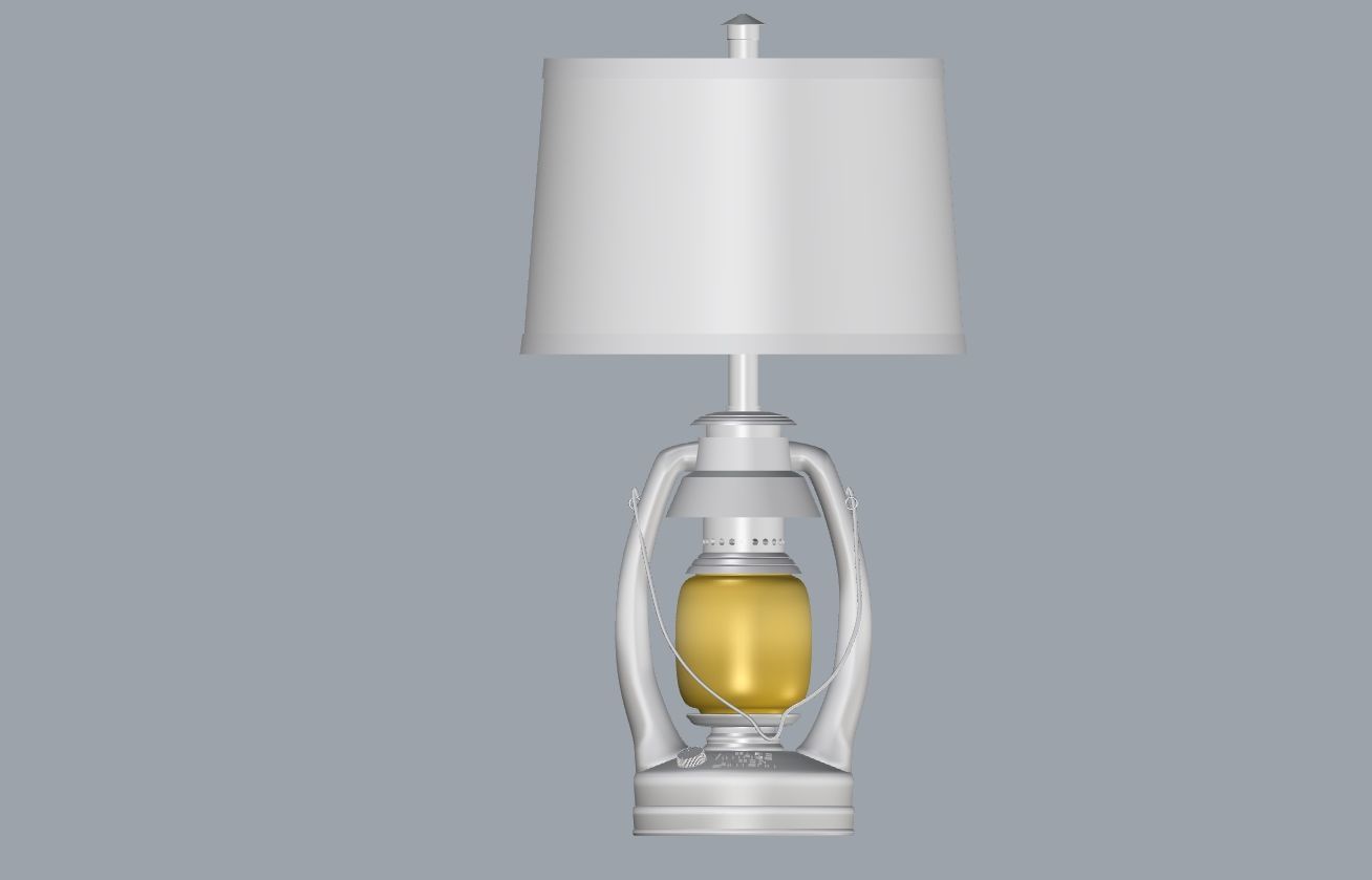 3D Vintage Lantern Lamp Detailed Model for Rendering 3D model_8