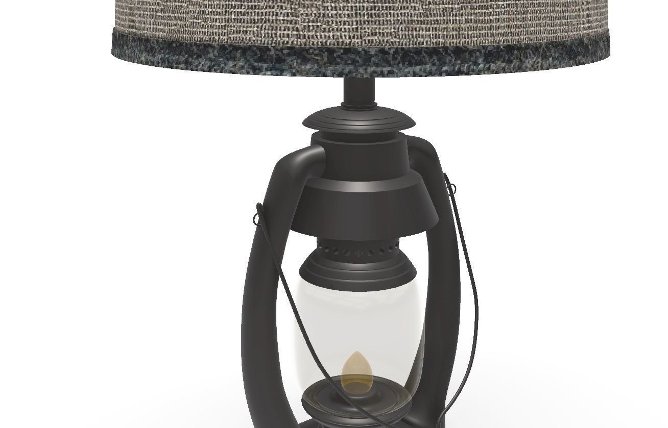 3D Vintage Lantern Lamp Detailed Model for Rendering 3D model_2