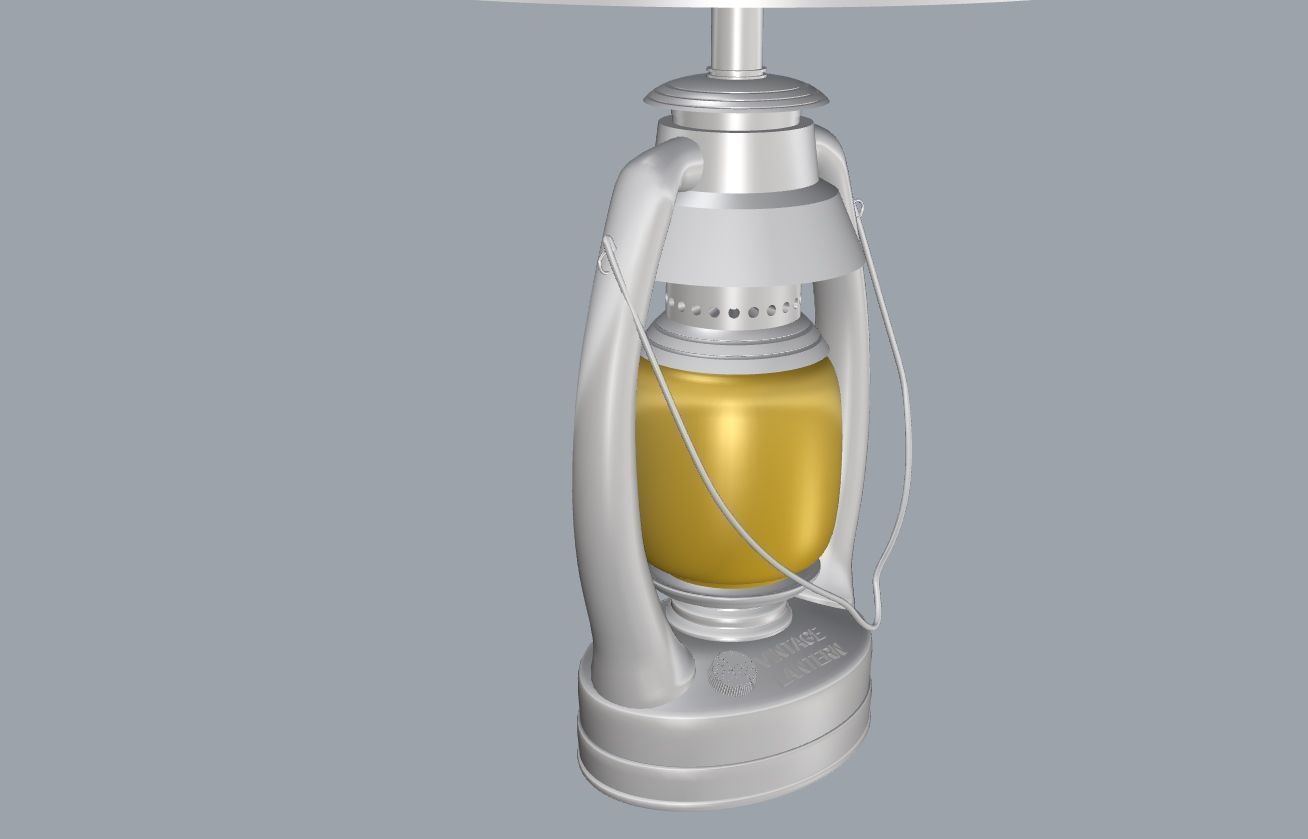 3D Vintage Lantern Lamp Detailed Model for Rendering 3D model_7