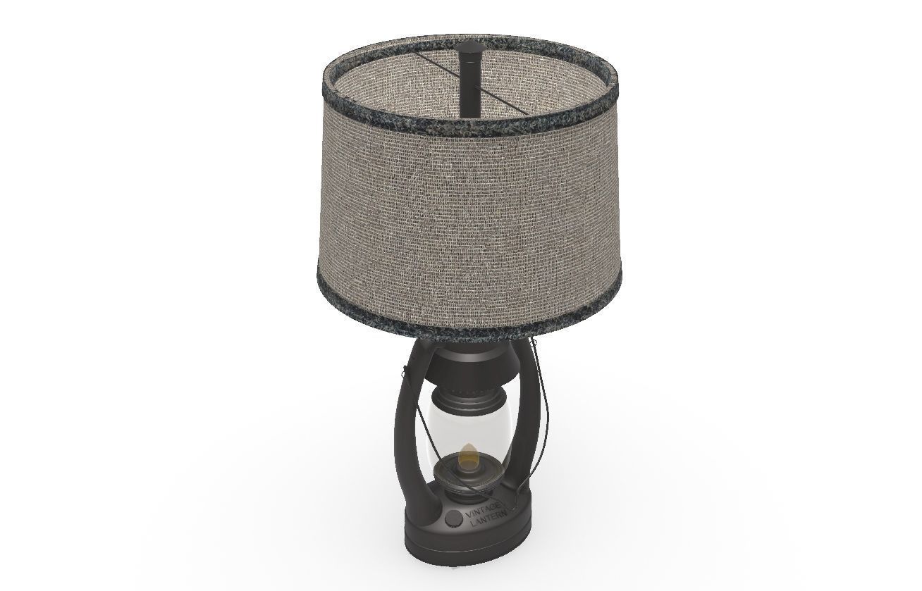3D Vintage Lantern Lamp Detailed Model for Rendering 3D model_3