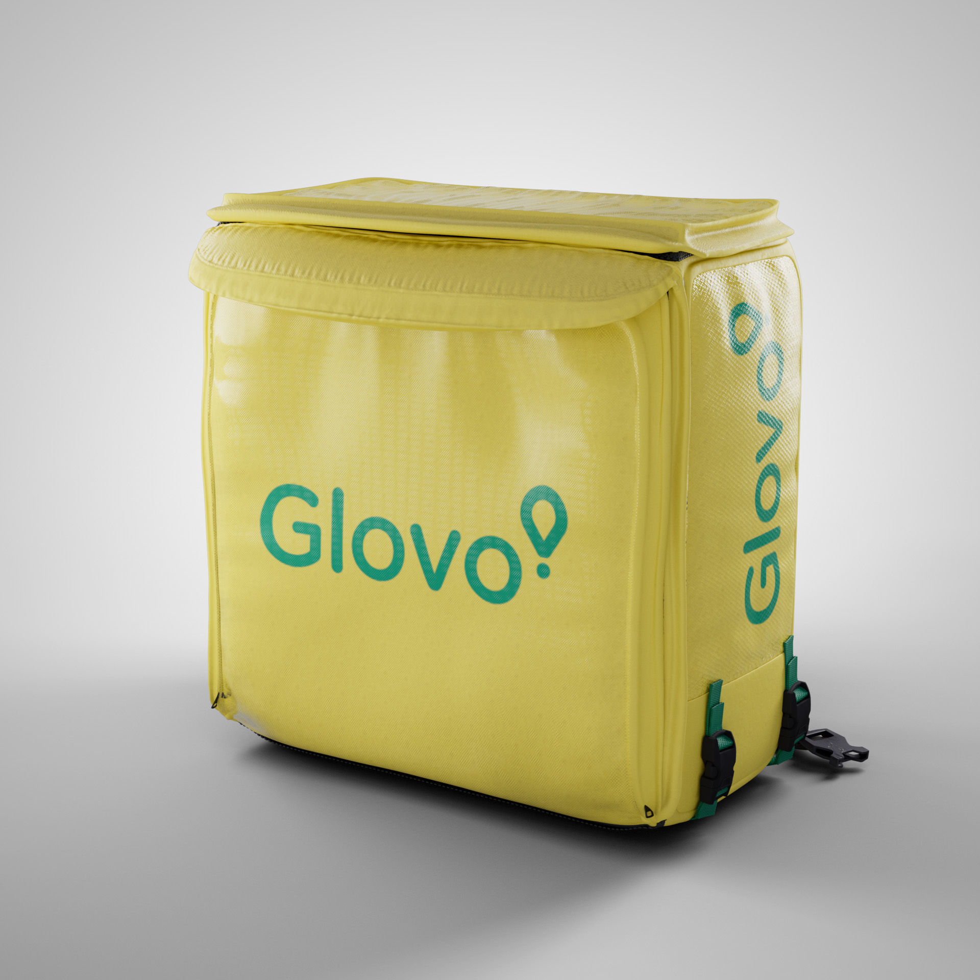 Food Delivery Bag - Glovo Box- PBR Materials - Rigged - Maya 3D model_7