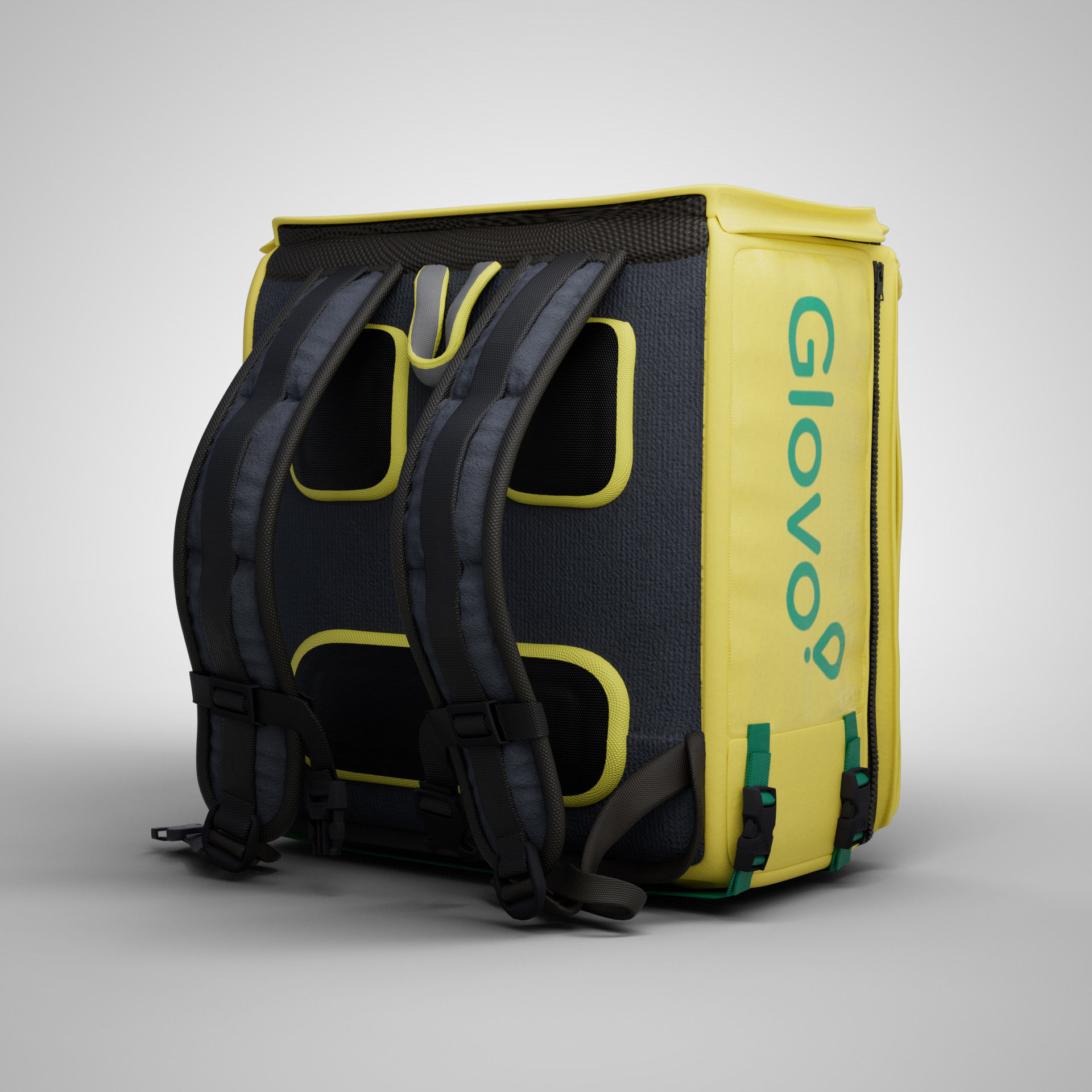 Food Delivery Bag - Glovo Box- PBR Materials - Rigged - Maya 3D model_6