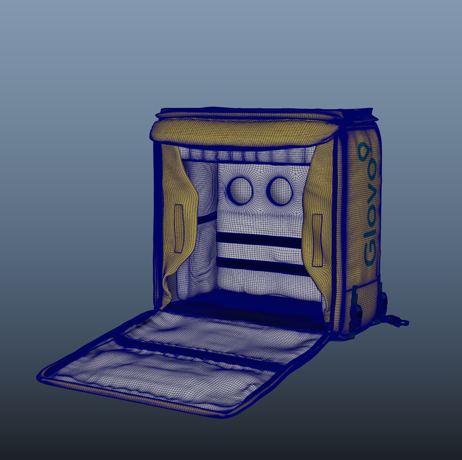 Food Delivery Bag - Glovo Box- PBR Materials - Rigged - Maya 3D model_18