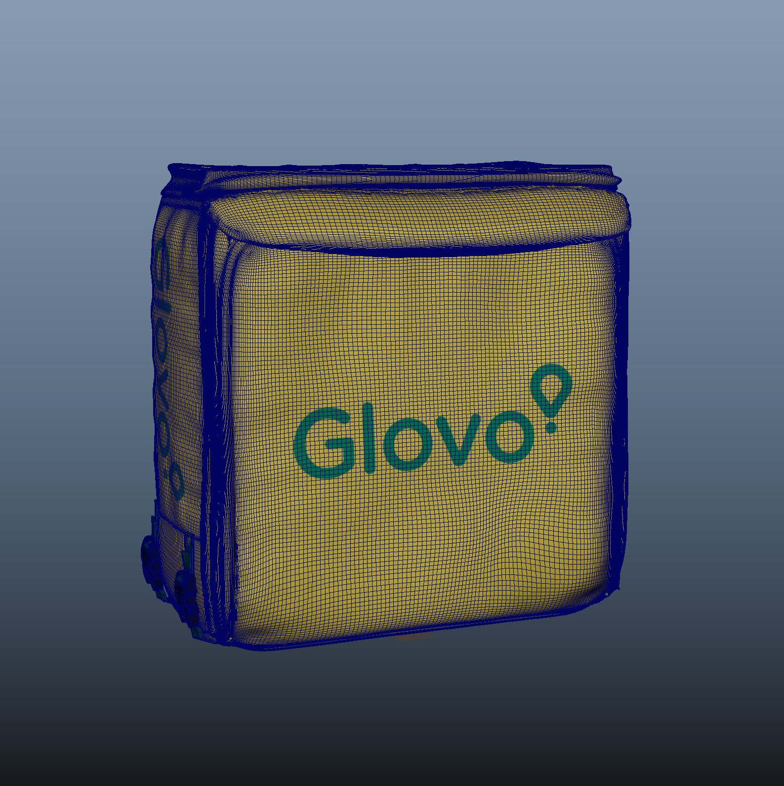 Food Delivery Bag - Glovo Box- PBR Materials - Rigged - Maya 3D model_11