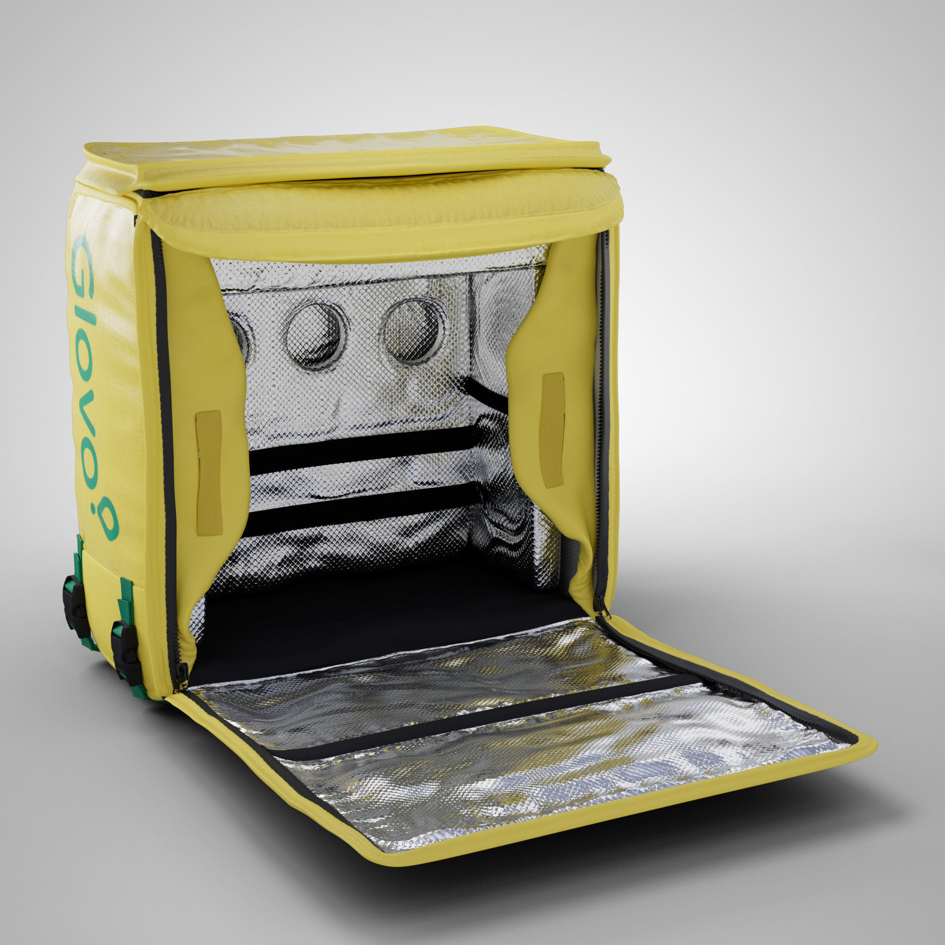 Food Delivery Bag - Glovo Box- PBR Materials - Rigged - Maya 3D model_3