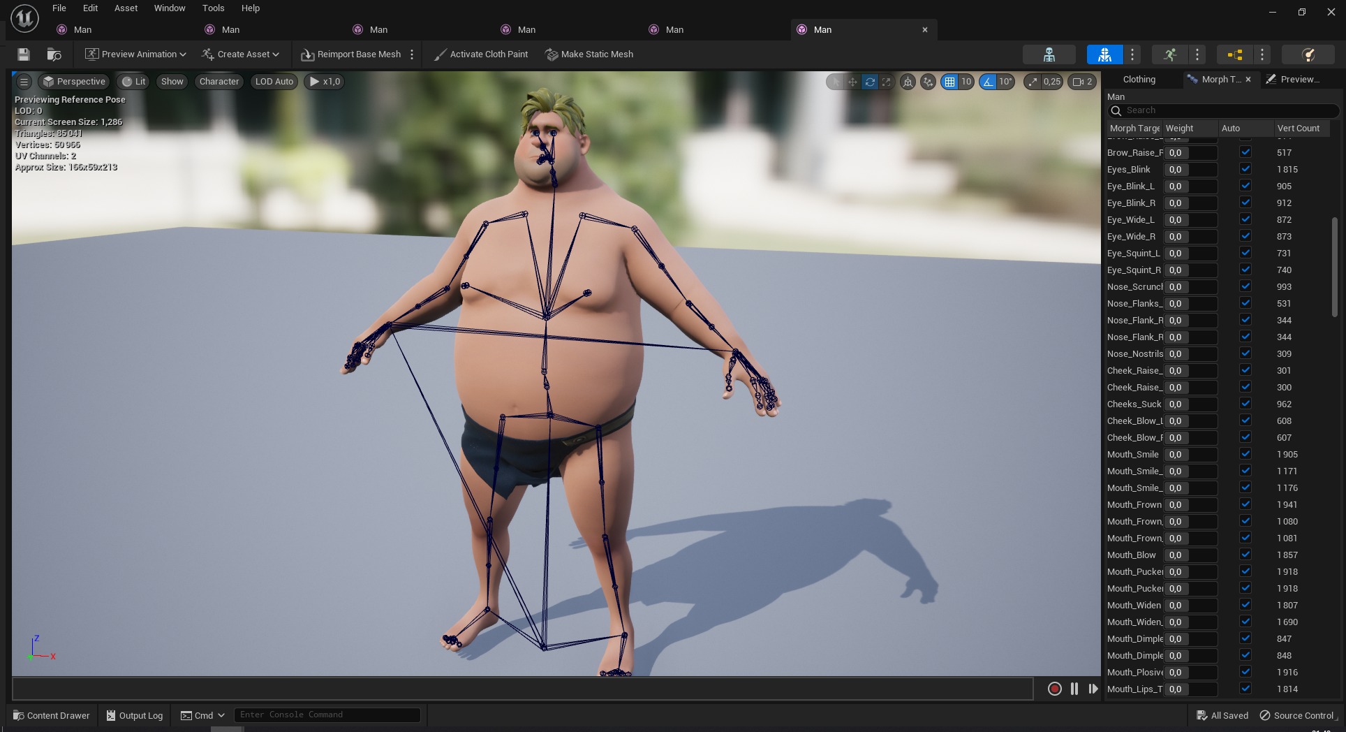 Chubby  Stylized Wrestling Warrior Ready for Fight Low-poly 3D model_28
