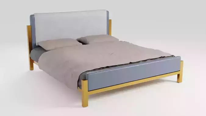 Bed with a laconic and stylish design
