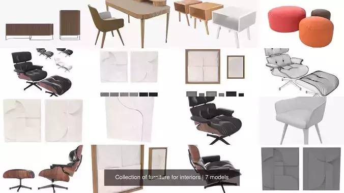 Collection of furniture for interiors 