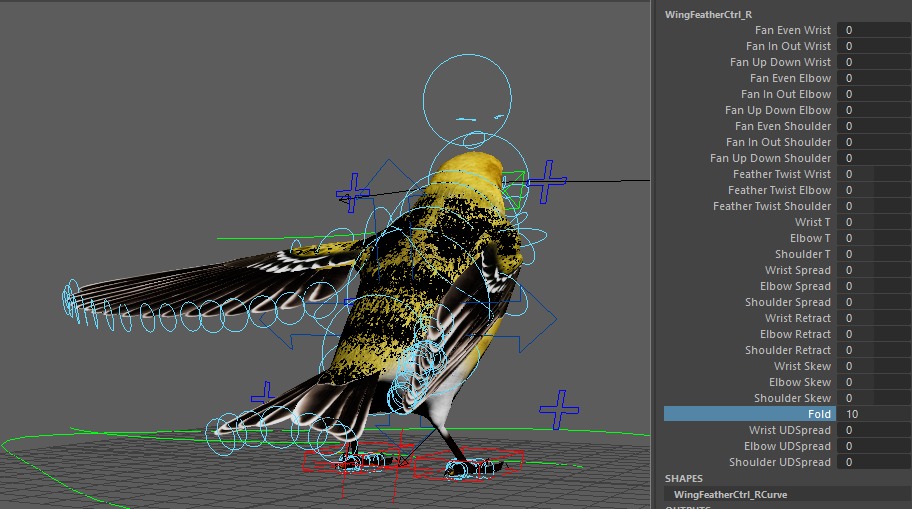3D Bird Pack Pine Warbler Male and Female Low-poly 3D model Low-poly 3D model_34