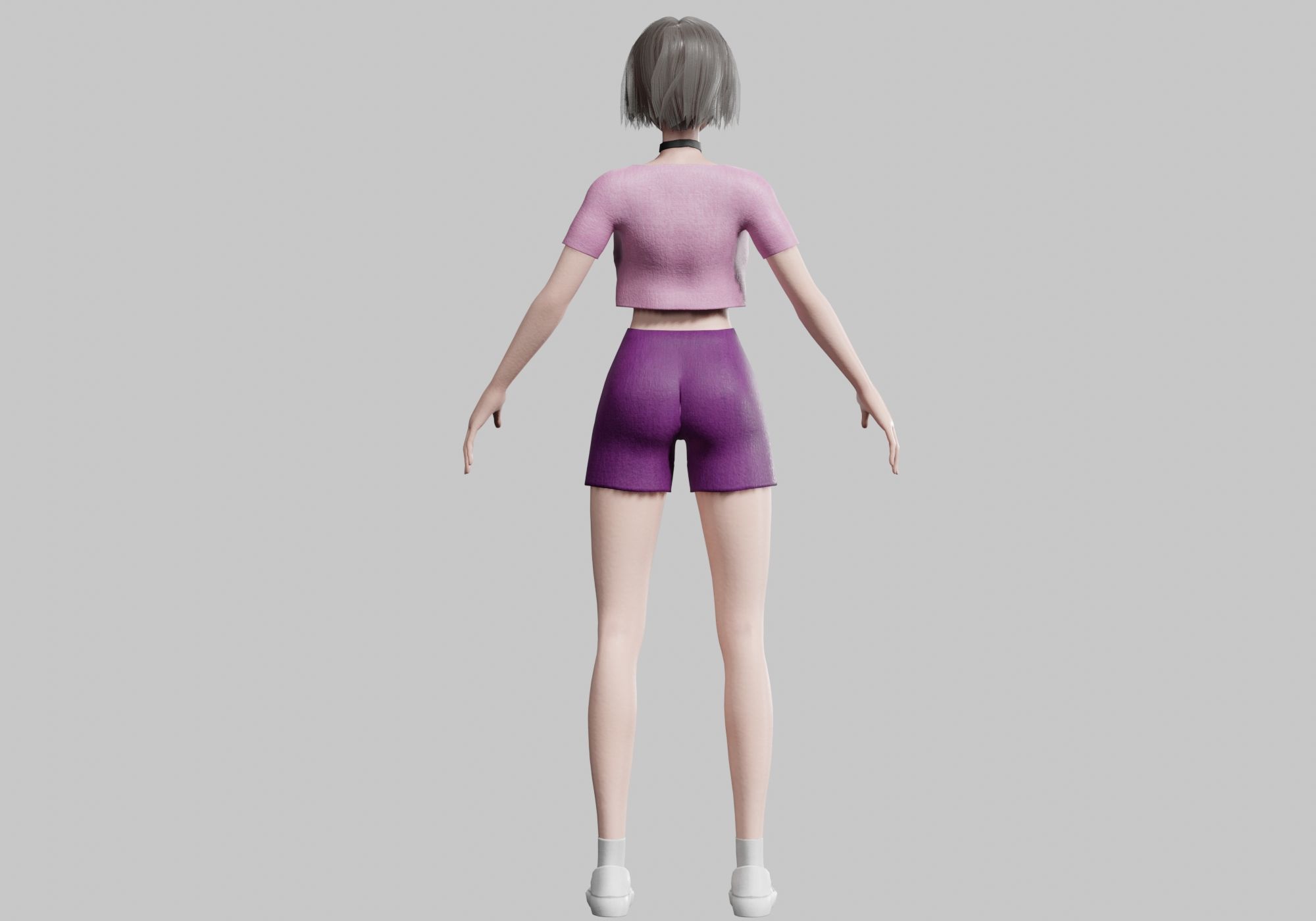 Standard Pretty woman V29159  Low-poly 3D model_6