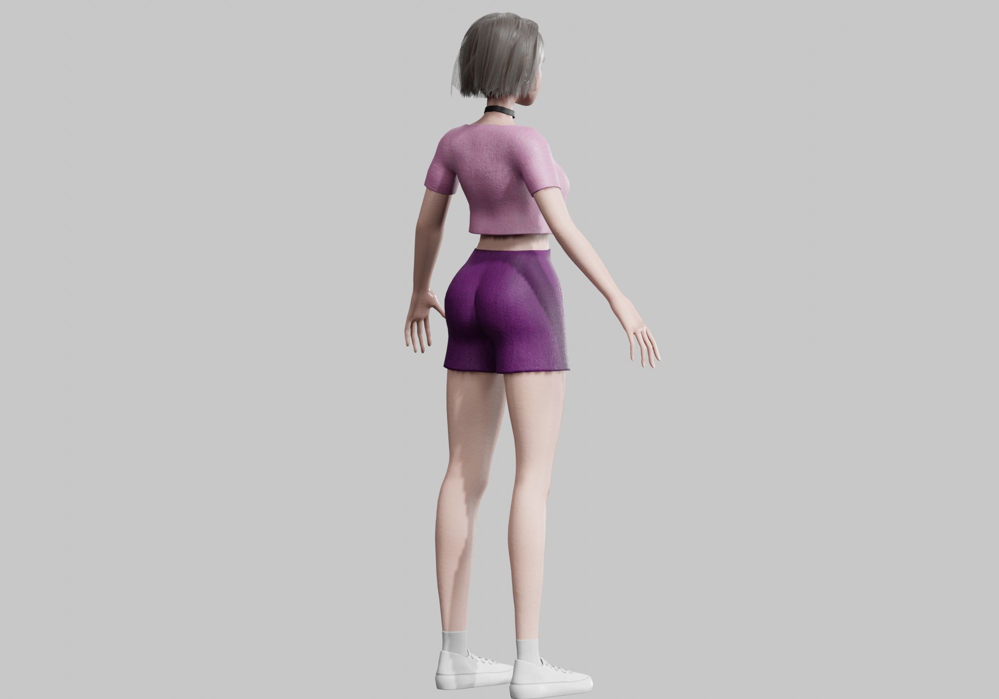 Standard Pretty woman V29159  Low-poly 3D model_5