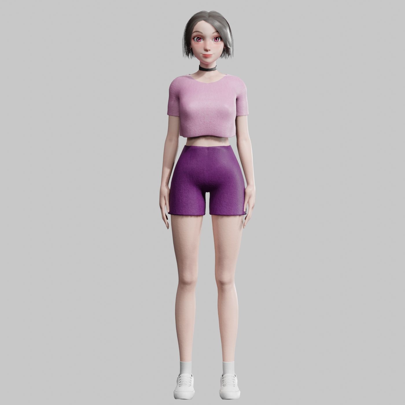 Standard Pretty woman V29159  Low-poly 3D model_9