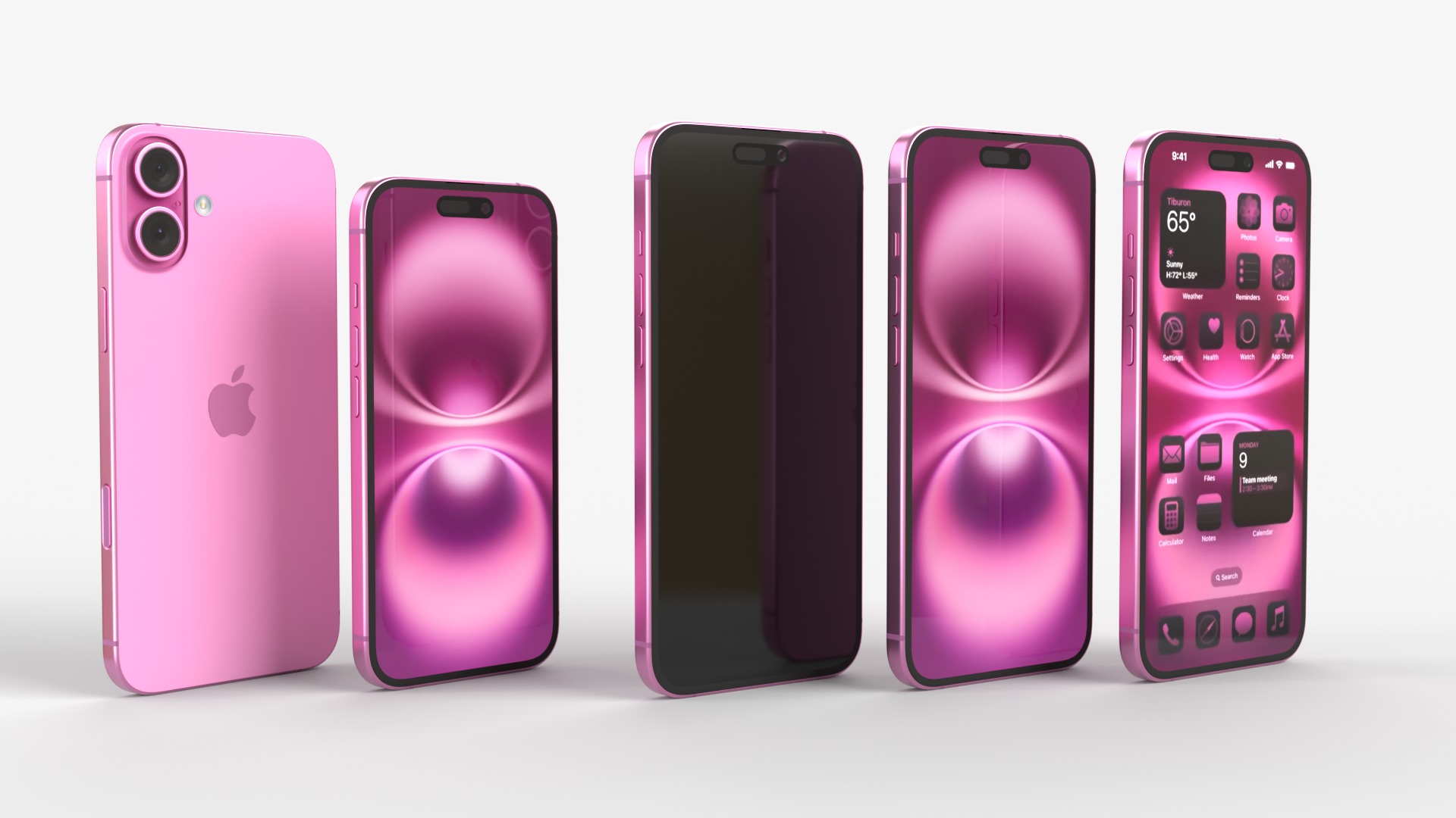 Apple iPhone 16 and 16 Plus Pink 3D model_2