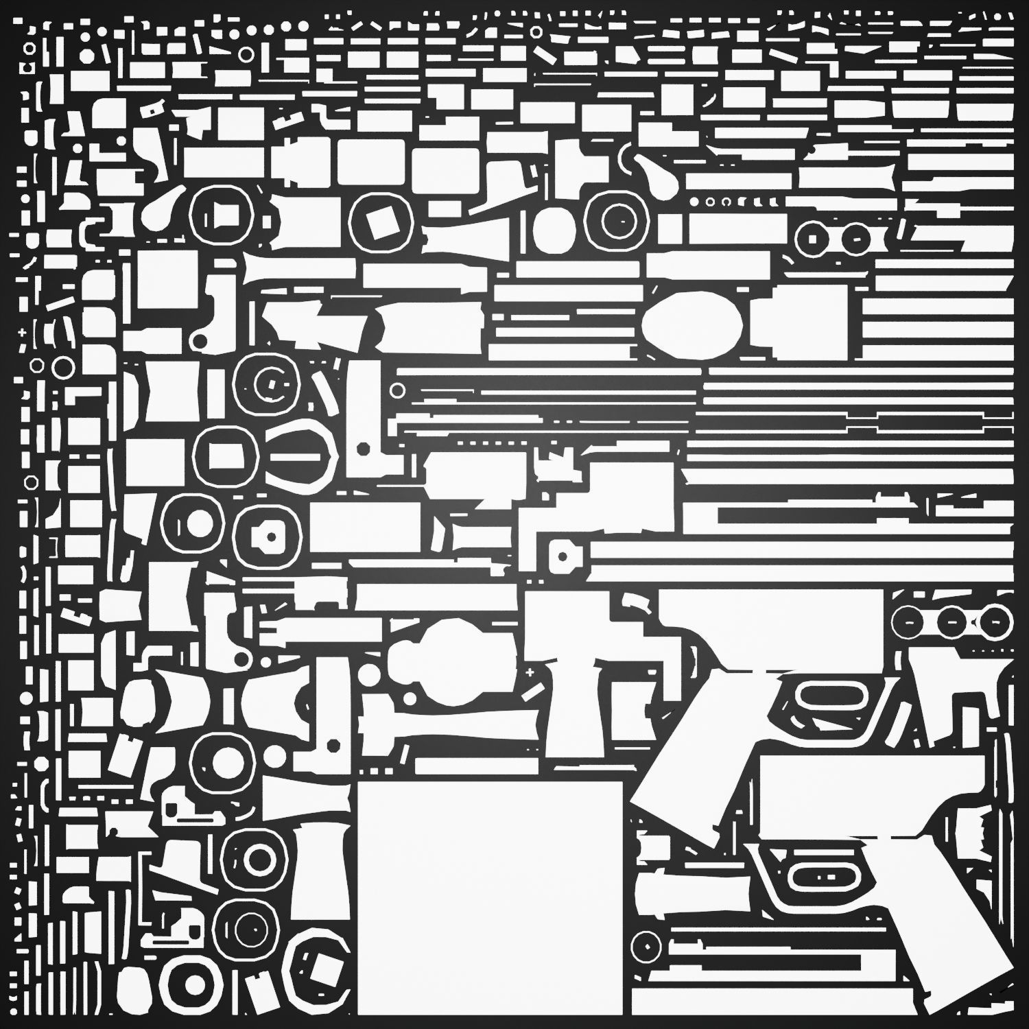 Submachine gun MP5K 3D model_6