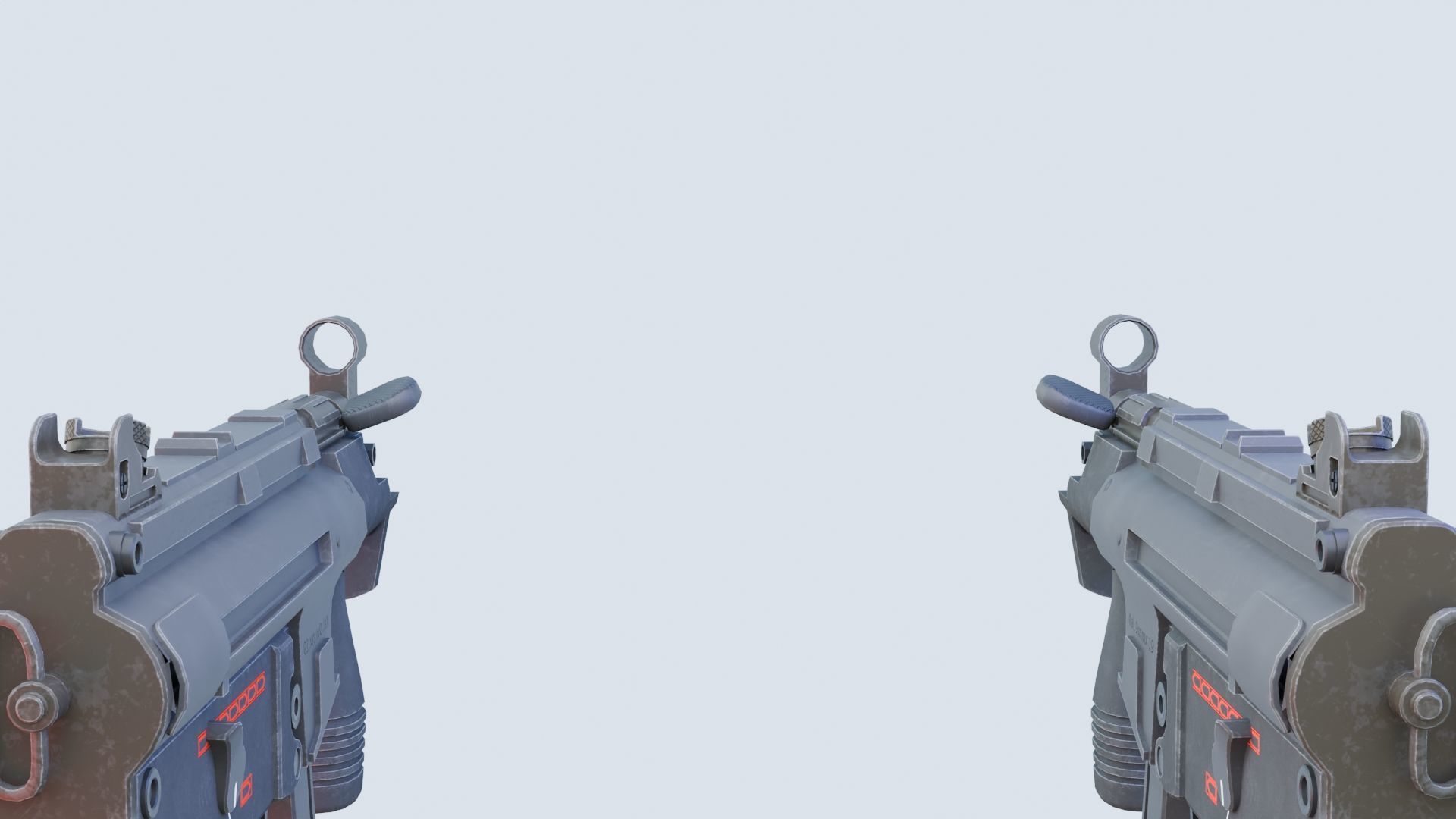 Submachine gun MP5K 3D model_5