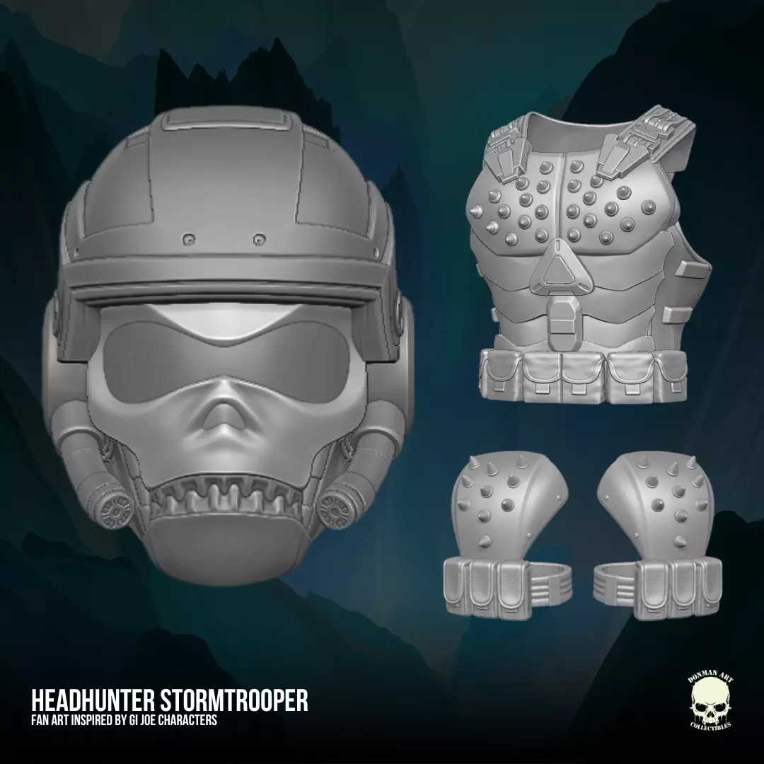 Headhunter Stormtrooper GI Joe Fan Art 3D For Action Figures 3D print model