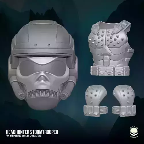 Headhunter Stormtrooper GI Joe Fan Art 3D For Action Figures