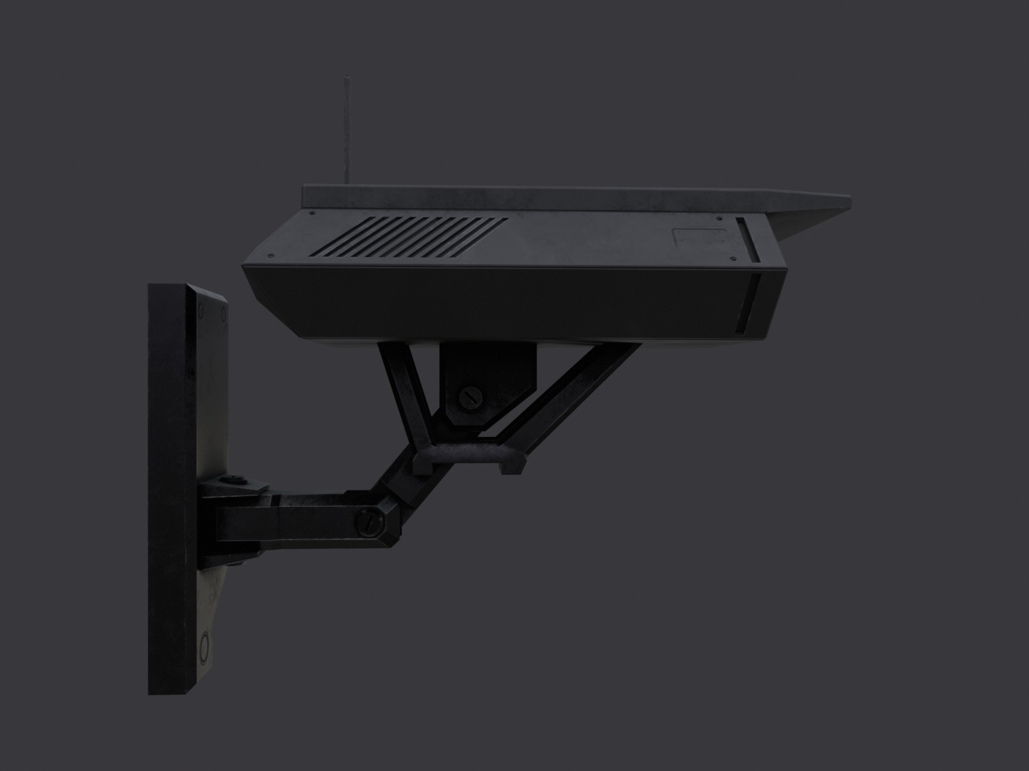 Security Camera Dark Futuristic Low-poly 3D model_6