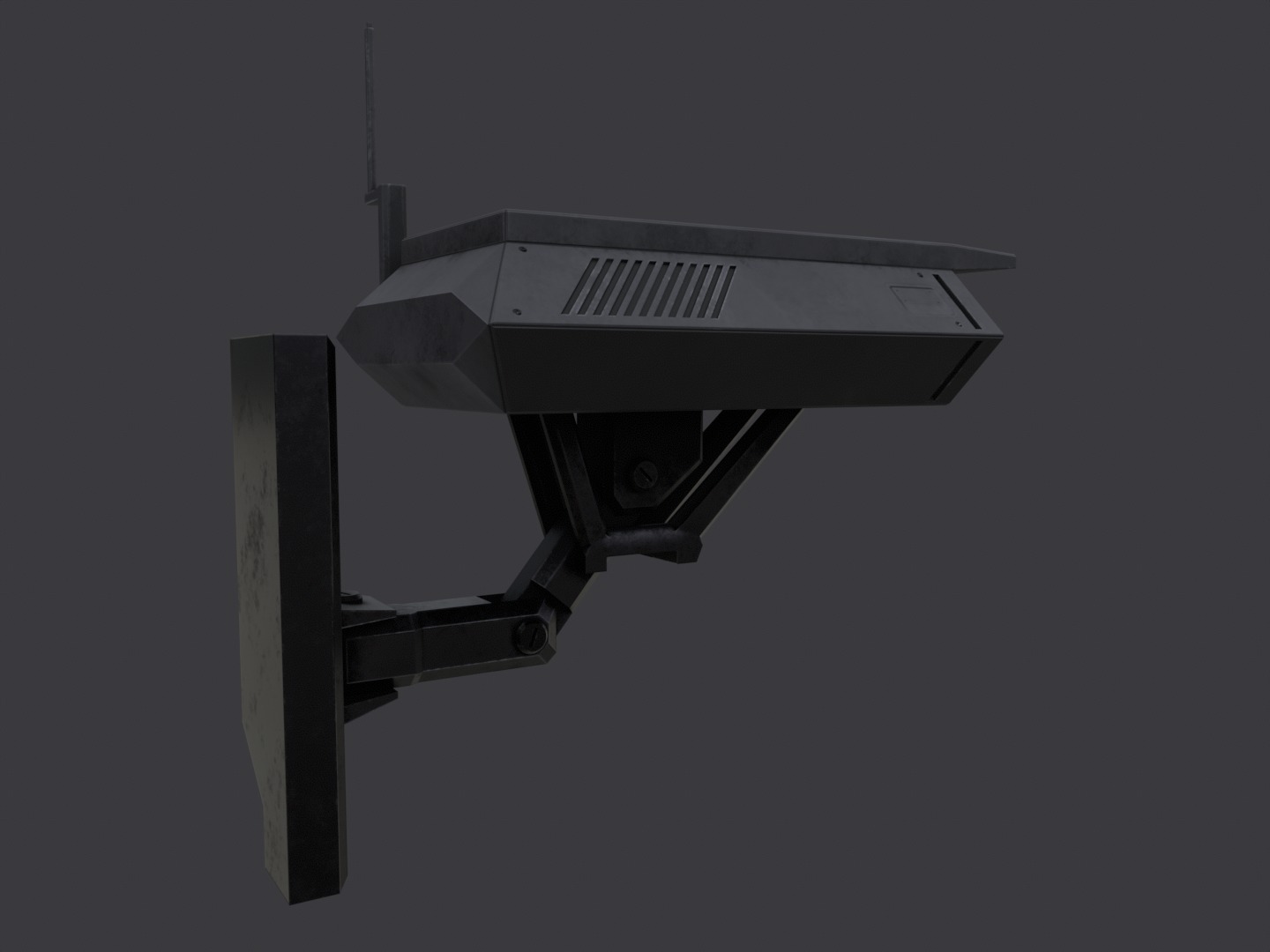 Security Camera Dark Futuristic Low-poly 3D model_10