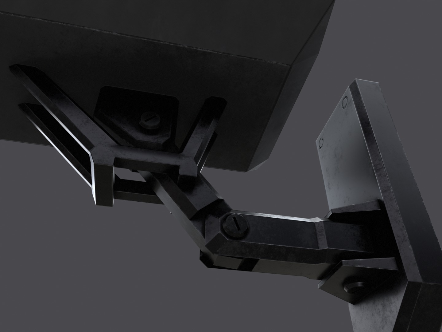 Security Camera Dark Futuristic Low-poly 3D model_8