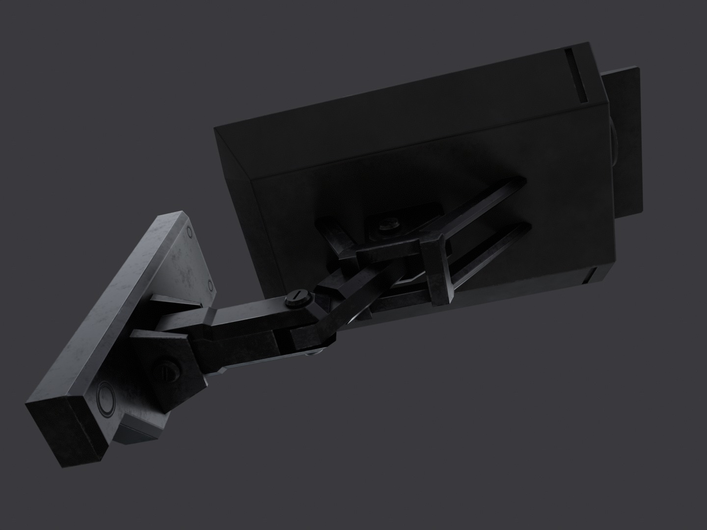 Security Camera Dark Futuristic Low-poly 3D model_9