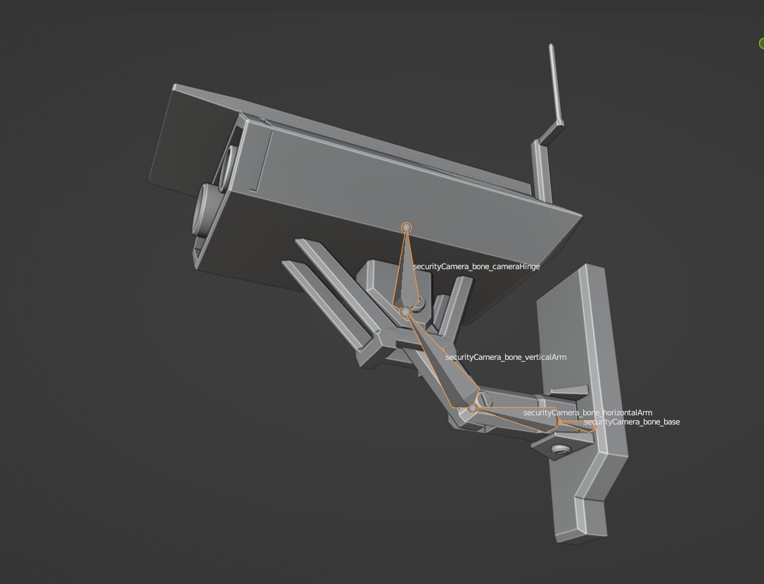 Security Camera Dark Futuristic Low-poly 3D model_5