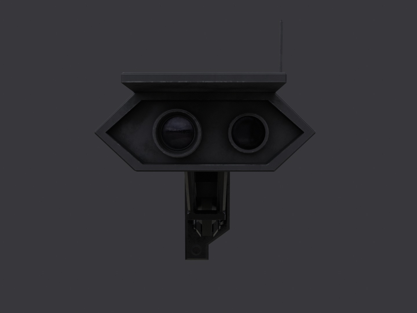 Security Camera Dark Futuristic Low-poly 3D model_7