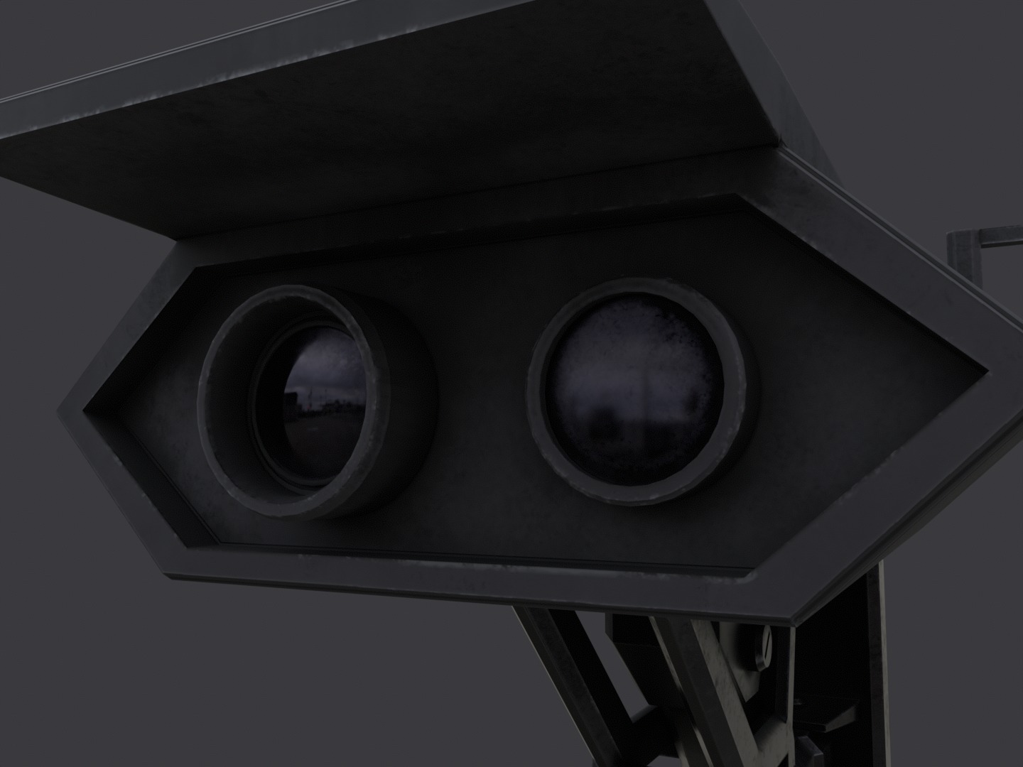 Security Camera Dark Futuristic Low-poly 3D model_12