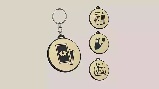 Deadlock Wraith 04 Skills Set Keychain STL - Bonus Gift 3D print model