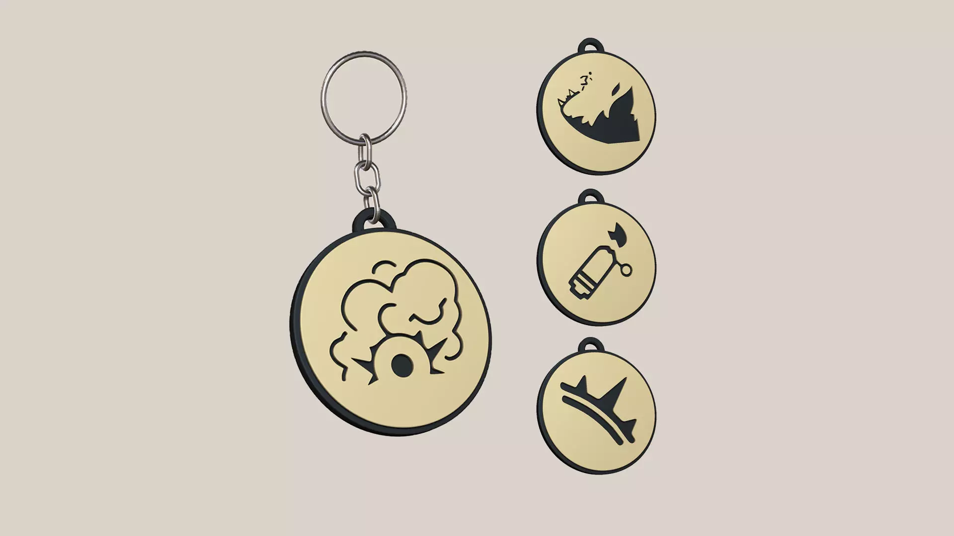 Deadlock Infernus 04 Skills Set Keychain STL - Bonus Gift 3D print model
