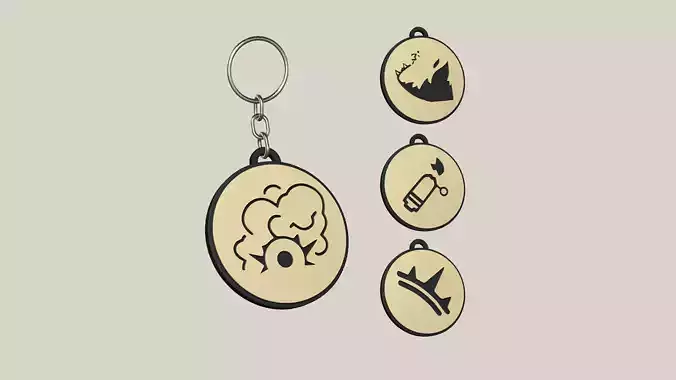 Deadlock Infernus 04 Skills Set Keychain STL - Bonus Gift