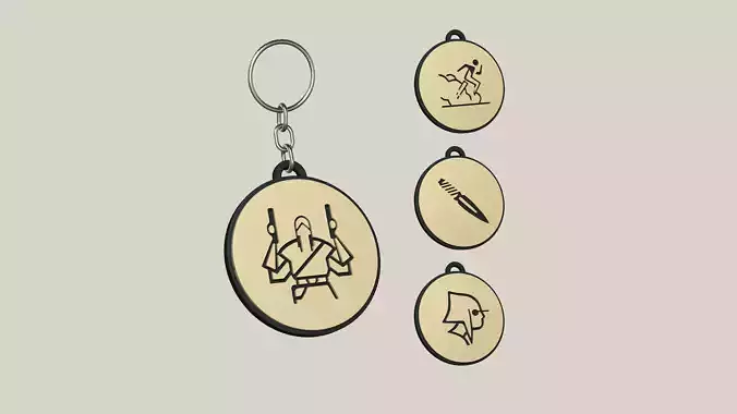 Deadlock Haze 04 Skills Set Keychain STL - Bonus Gift 3D print model