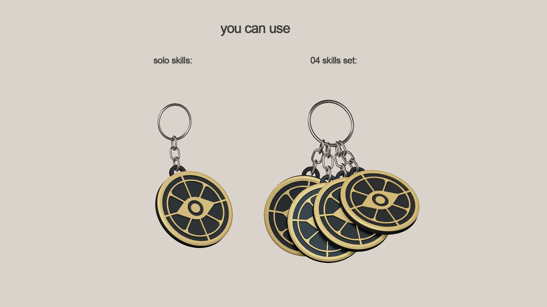 Deadlock Haze 04 Skills Set Keychain STL - Bonus Gift 3D print model_17