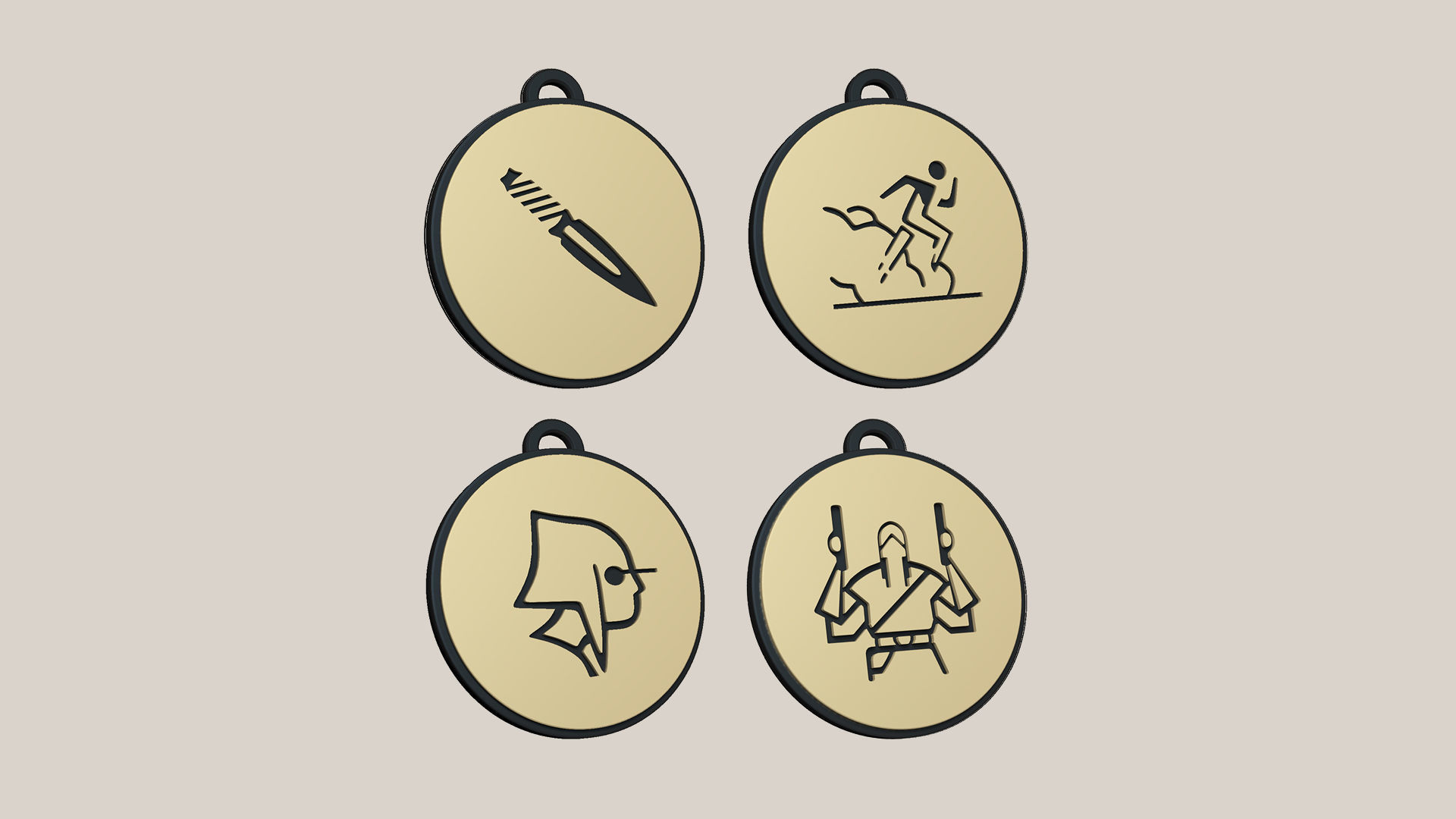 Deadlock Haze 04 Skills Set Keychain STL - Bonus Gift 3D print model_1