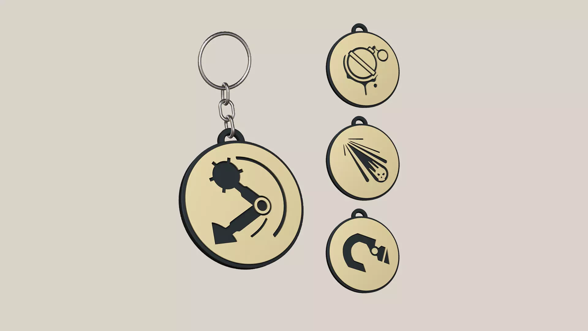 Deadlock Bebop 04 Skills Set Keychain STL - Bonus Gift 3D print model