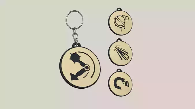 Deadlock Bebop 04 Skills Set Keychain STL - Bonus Gift 3D print model