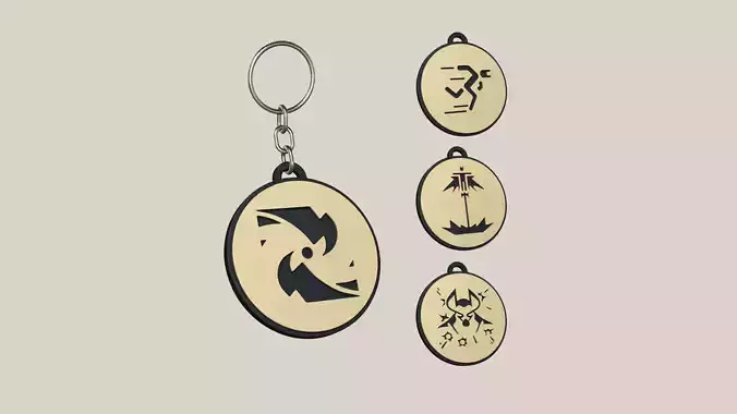 Deadlock Abrams 04 Skills Set Keychain STL - Bonus Gift 3D print model