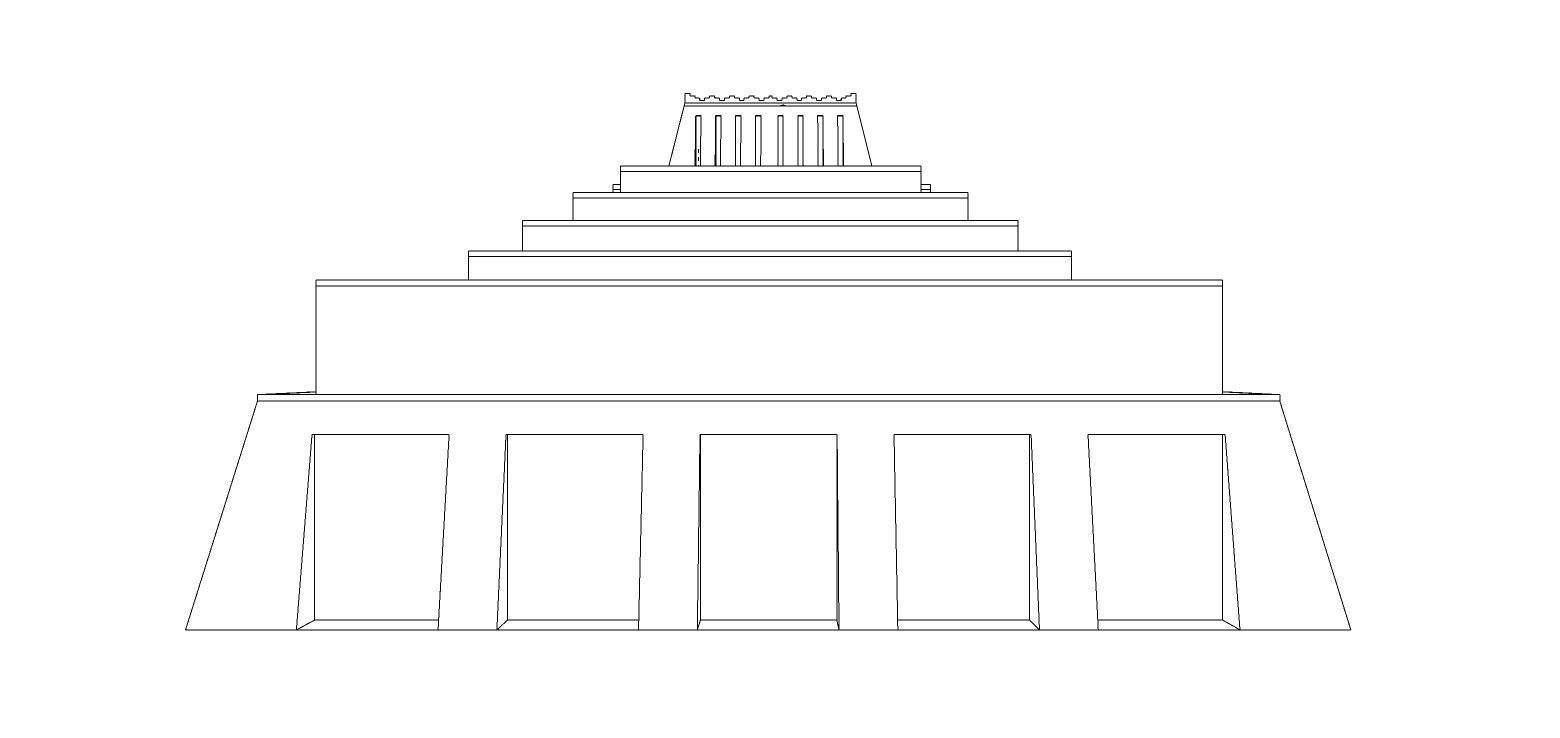 Zigurat ancient pyramid-Ziggurat Temple 3D model_21