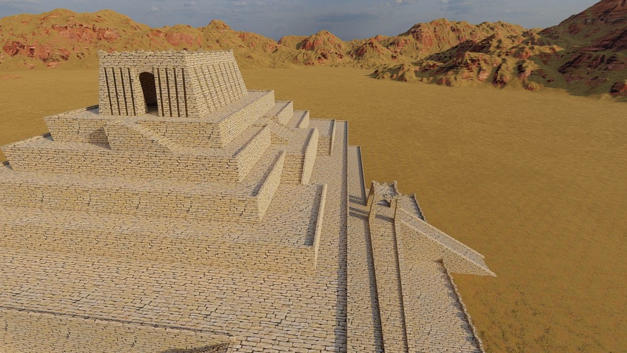 Zigurat ancient pyramid-Ziggurat Temple 3D model_14